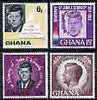 Ghana 1965 Kennedy perf set of 4 unmounted mint as SG 403-6