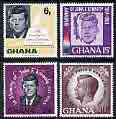 Ghana 1965 Kennedy perf set of 4 unmounted mint as SG 403-6
