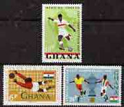 Ghana 1965 African Soccer Cup Competition perf set of 3 unmounted mint as SG 400-402