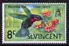 St Vincent 1970-71 Purple-Throated Carib 8c from def set unmounted mint, SG 292