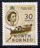 North Borneo 1954-59 Suluk Boat 30c (1960 250 screen) from def set unmounted mint, SG 381var