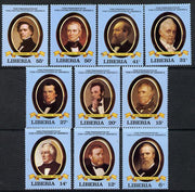 Liberia 1981 USA Presidents - 2nd series unmounted mint set of 10, SG 1494-1503