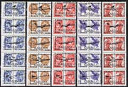 Karjala Republic - Aircraft (incl Concorde) opt set of 25 values each design opt'd on pair of Russian defs (Total 50 stamps) unmounted mint