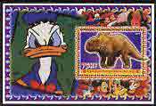 Congo 2005 Dinosaurs & Disney Characters #3 perf m/sheet fine cto used
