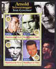 Chad 2003 Arnold Schwarznegger - Iron Governor perf sheetlet containing 4 values fine cto used