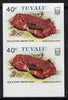 Tuvalu 1986 Crabs 40c (Red & White Painted Crab) imperf pair unmounted mint, as SG 373