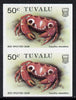 Tuvalu 1986 Crabs 50c (Red Spotted Crab) imperf pair unmounted mint, as SG 374