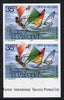 St Vincent - Grenadines 1985 Tourism Watersports 35c (Windsurfing) imperf pair unmounted mint (SG 386var)