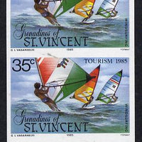 St Vincent - Grenadines 1985 Tourism Watersports 35c (Windsurfing) imperf pair unmounted mint (SG 386var)