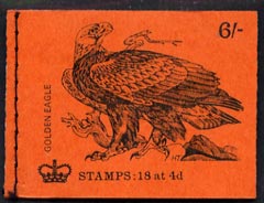 Great Britain 1968-70 Birds - Golden Eagle (red cover Aug 1970) 6s booklet complete and fine, SG QP54
