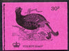 Great Britain 1971-73 Birds #6 - Black Grouse (purple cover Dec 1972) 30p booklet complete and fine, SG DQ67