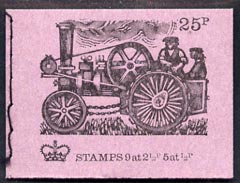 Great Britain 1971-73 Veteran Transport #3 - Showman's Engine 25p booklet (Oct 1971) complete and fine, SG DH43
