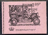 Great Britain 1971-73 Veteran Transport #6 - Taxi Cab 25p booklet (Dec 1972 issue S) complete and fine, SG DH50