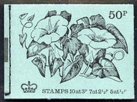 Great Britain 1971-72 British Flowers #1 - Bindweed 50p booklet (Feb 1971) complete and fine, SG DT1