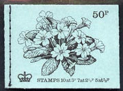 Great Britain 1971-72 British Flowers #2 - Primrose 50p booklet (May 1971) complete and fine, SG DT2