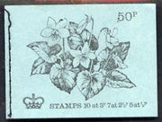 Great Britain 1971-72 British Flowers #5 - Common Violet 50p booklet (Feb 1972) complete and fine, SG DT5