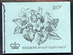 Great Britain 1971-72 British Flowers #5 - Common Violet 50p booklet (Feb 1972) complete and fine, SG DT5