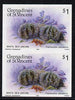 St Vincent - Grenadines 1985 Shell Fish $1 (Sea Urchin) imperf pair unmounted mint, SG 362var