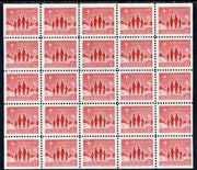 Canada 1964 Christmas 3c (ord) in block of 25 (ex pack) SG 560