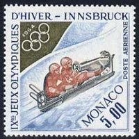 Monaco 1964 Bobsleighing 5f unmounted mint, from Olympic Games set of 5, SG 812
