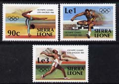 Sierra Leone 1984 Los Angeles Olympics set of 3 unmounted mint, SG 788-90