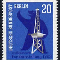 Germany - West Berlin 1963 Broadcasting Exhibition 20pf unmounted mint, SG B226