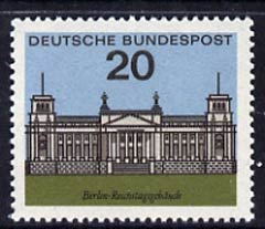 Germany - West 1964 Berlin Reichstag 20pf unmounted mint, from Capitals of the Federal Lands set of 12, SG 1335
