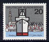 Germany - West 1964 Hamburg (Liner Lichtenfels & St Michael's Church) 20pf unmounted mint, from Capitals of the Federal Lands set of 12, SG 1331