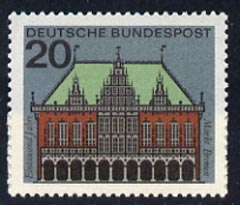 Germany - West 1964 Market Hall Bremen 20pf unmounted mint, from Capitals of the Federal Lands set of 12, SG 1339