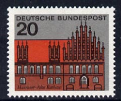 Germany - West 1964 Old Town Hall, Hanover 20pf unmounted mint, from Capitals of the Federal Lands set of 12, SG 1330