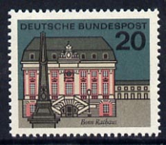 Germany - West 1964 Town Hall Bonn 20pf unmounted mint, from Capitals of the Federal Lands set of 12, SG 1338