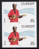 St Vincent 1985 Musical Instruments 35c (Quatro 4-stringed guitar) imperf pair (SG 906var)