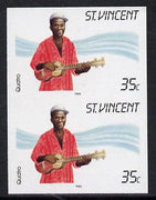 St Vincent 1985 Musical Instruments 35c (Quatro 4-stringed guitar) imperf pair (SG 906var)