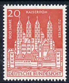 Germany - West 1961 900th Anniversary of Speyer Cathedral,20pf unmounted mint, SG 1280