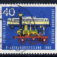 Germany - West 1965 Locomotive 'Adler' & Electric Loco 40pf fine used, from Int Transport Ex set of 7, SG 1393
