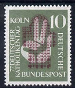 Germany - West 1956 77th Meeting of German Catholics 10pf unmounted mint, SG 1165