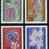 Germany - West 1963 Flora & Philately Exhibition set of 4 flowers unmounted mint, SG 1306-09