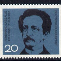 Germany - West 1964 Death Cent of Ferdinand Lassalle (Socialist founder & leader) unmounted mint, SG 1348*