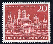 Germany - West 1958 800th Anniversary of Munich 20pf unmounted mint, SG 1207