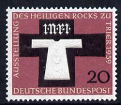 Germany - West 1959 Holy Tunic of Trier Exhibition 20pf unmounted mint, SG 1232