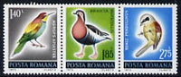 Rumania 1973 the 3 bird values from Protection of Nature set unmounted mint, SG 3979-81