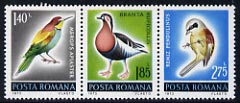 Rumania 1973 the 3 bird values from Protection of Nature set unmounted mint, SG 3979-81