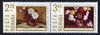 Rumania 1974 Inter-European Cultural and Economic Co-operation se-tenant set of two flower paintings unmounted mint SG 4136-37