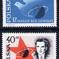 Poland 1961 2nd Russian Manned Space Flight set of 2 unmounted mint, SG 1249-50
