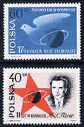 Poland 1961 2nd Russian Manned Space Flight set of 2 unmounted mint, SG 1249-50
