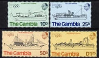 Gambia 1980 London 1980 Int Stamp Exhibition set of 4 ships unmounted mint, SG 436-49