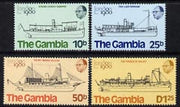 Gambia 1980 London 1980 Int Stamp Exhibition set of 4 ships unmounted mint, SG 436-49