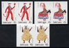 St Lucia 1985 Christmas set of 3 each in unmounted mint imperf pairs (SG 854-56var)