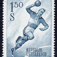 Austria 1959 Handball Player 1s 50 unmounted mint from Sports set, SG 1346