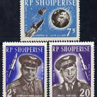 Albania 1963 First Team Manned Space Flights set of 3 unmounted mint, SG 739-41